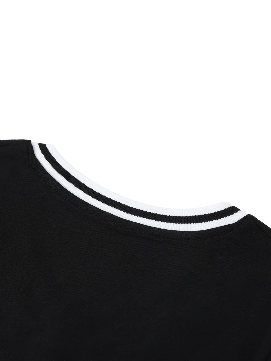 VIOR Signature Colorblock V-Neck Crop Tee